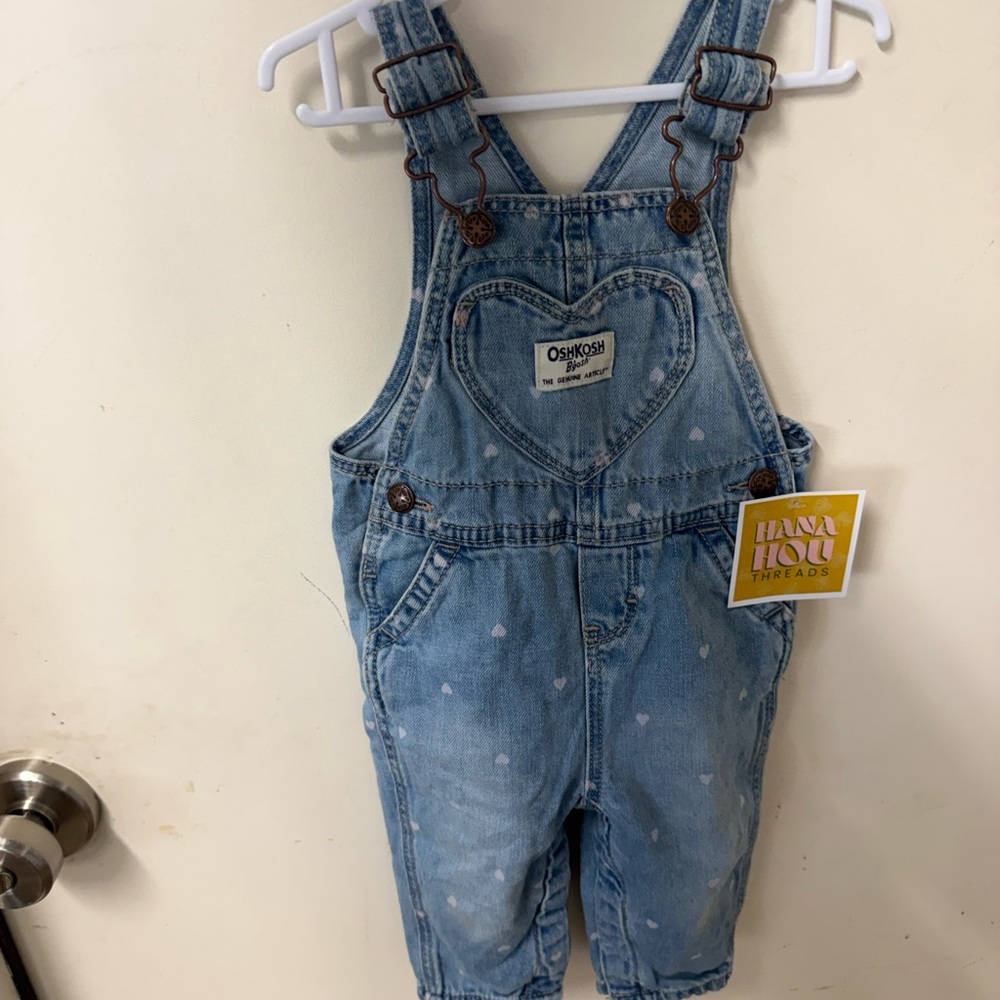 OshKosh B'gosh Light Blue Heart Overalls
